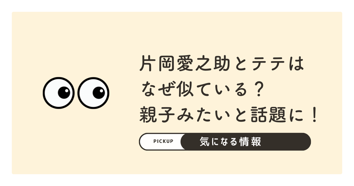 【顔画像】片岡愛之助とテテはなぜ似ている？親子みたいと話題に！